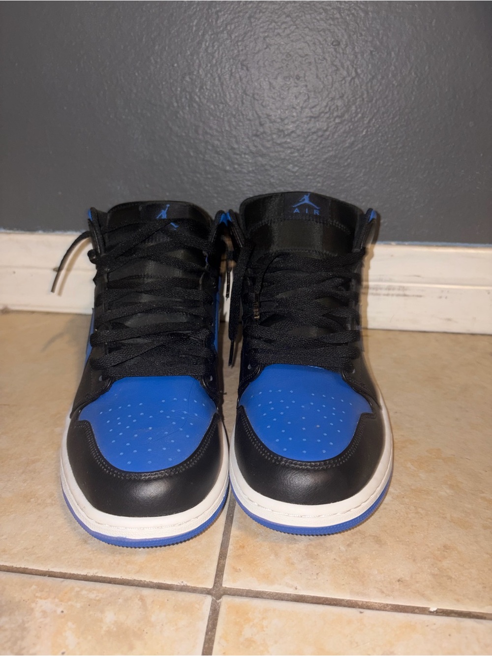 Jordan Kids High-Top Sneakers in Black and Royal Blue